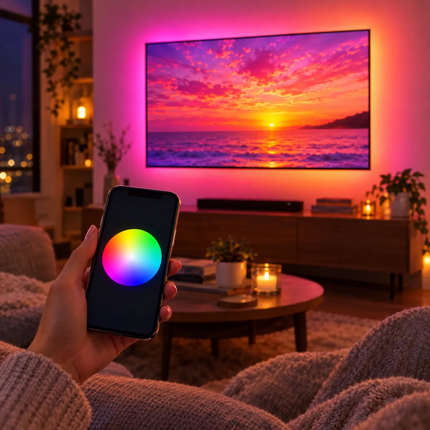 Choosing a mode for the TV backlight in the phone app